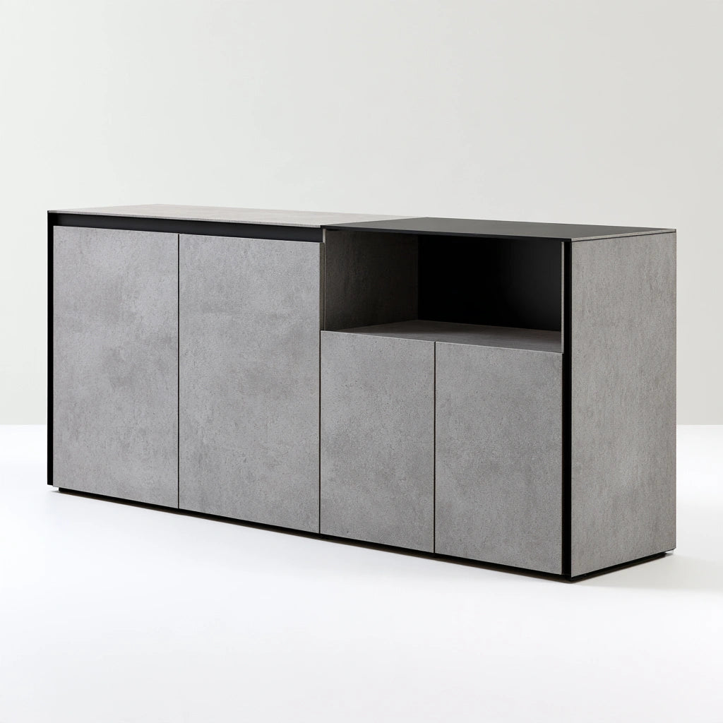 Modernes Sideboard, in Betonoptik, Farbe: grau