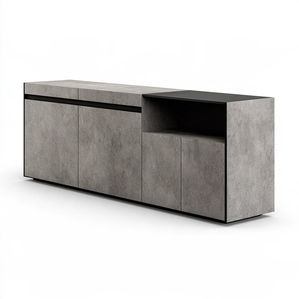 Modernes Sideboard, in Betonoptik, Farbe: grau