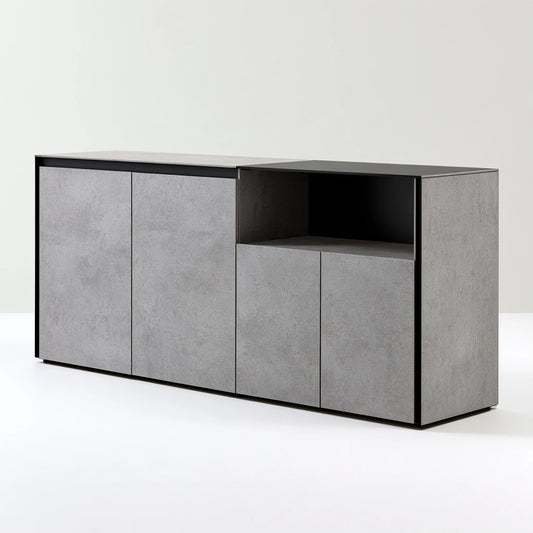 Modernes Sideboard, in Betonoptik, Farbe: grau
