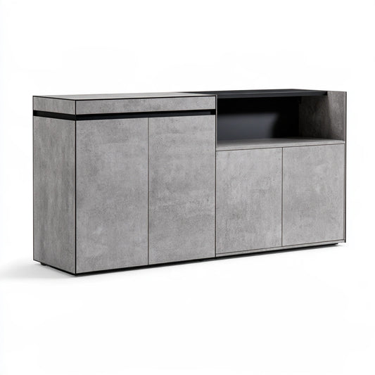 Modernes Sideboard, in Betonoptik, Farbe: grau